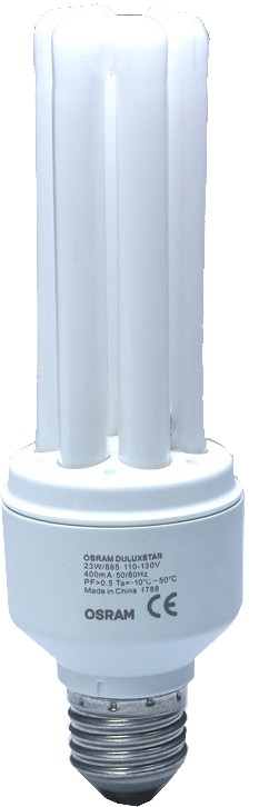 LAMP ENERGY SAVING COMPACT FL, 240VAC 9W E27 T4-2U 40X135MM