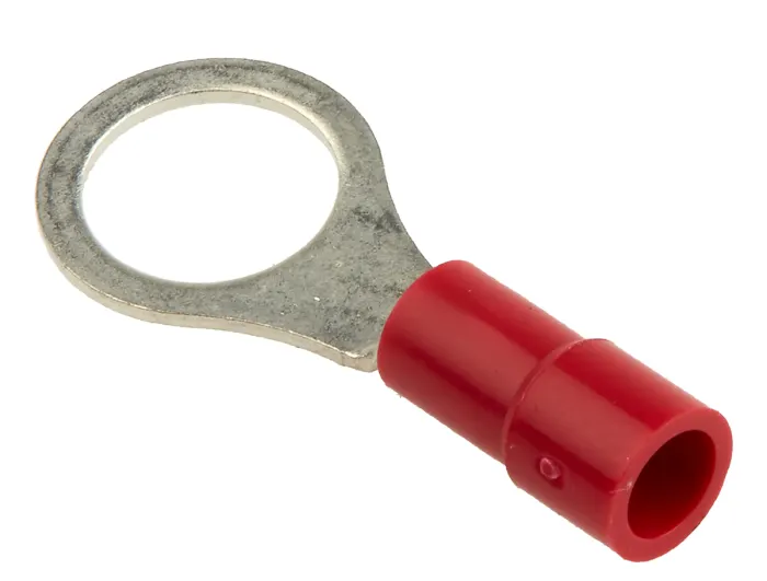 Insulated ring terminal red M8 - 100 pces