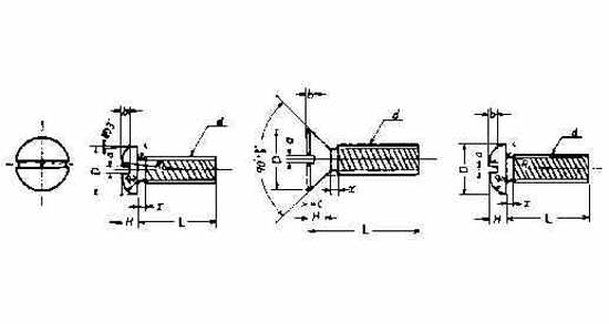 SCREW MACHINE SLOTTED HEAD, WITH FURTHER DETAIL