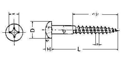 SCREW WOOD SLOTTED HEAD, WITH FURTHER DETAIL
