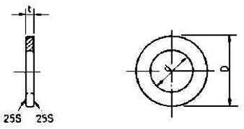 WASHER PLAIN ROUND STEEL, M6.0