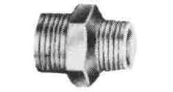 NIPPLE HEXAGON REDUCING BRASS, 1-1/4X1 THREADED