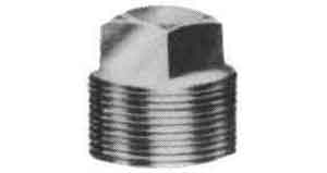PLUG SQUARE HEAD BRASS 3/8, THREADED
