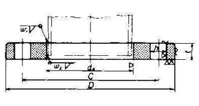 FLANGE STEEL WELDING SLIP-ON, FLAT FACE B-2220 5KG-40MM