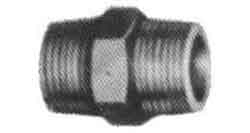 NIPPLE HEXAGON MALLEABLE CAST, IRON GALV 3/8