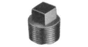 PLUG SQUARE HEAD MALLEABLE, CAST IRON GALV 3/4
