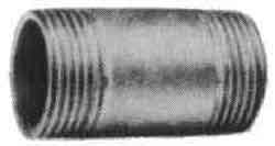 NIPPLE ROUND STAINLESS STEEL, 3/8 THREADED