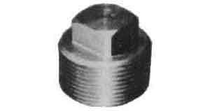 PLUG SQUARE HEAD, STAINLESS STEEL 1/8 THREADED
