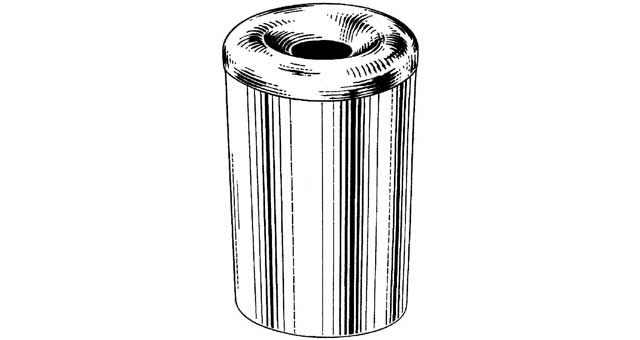 BUCKET WASTE W/FIRE RING, RAISED 245X300MM #7946