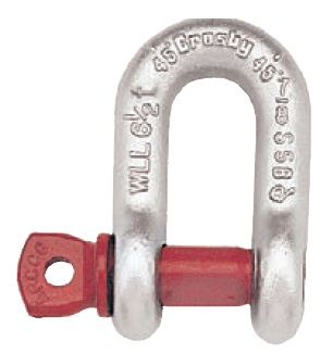 SHACKLE STRAIGHT FORGED CROSBY, SCREW PIN G-210 GALV 7/8&quot;