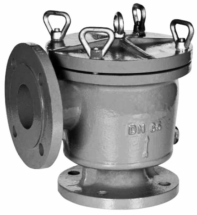 MUD BOX DIN CAST IRON BASKET, FLANGED PN10 ANGLE #1188 125MM
