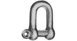 SHACKLE D-TYPE SCREW PIN GALV, 9MM SWL 0.284TON