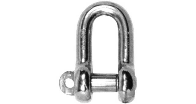 SHACKLE STRAIGHT EYE BOLT, S. STEEL SC 14MM SWL 1.25TON