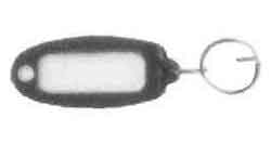 TAG PLASTIC OVAL WITH RING, 58X27MM