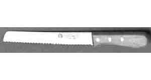 BREAD KNIFE STAINLESS STEEL, BLADE 203MM W/PLASTIC HANDLE