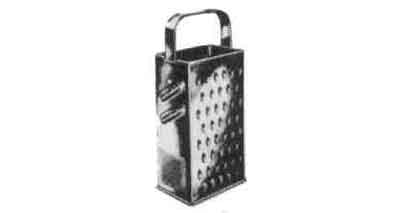 CHEESE GRATER STAINLESS STEEL, 4 SIDE CUT 60X90X204MM