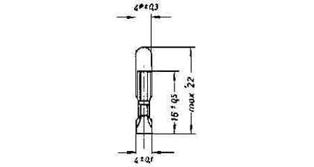 LAMP TELEPHONE INDICATOR T4.6, 24V 50MA 4.6X22MM